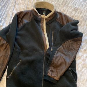 Kuhl men XL winter jacket with leather highlights